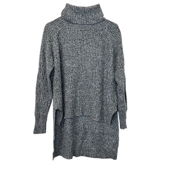 Express Wool Mohair Turtleneck Marled High Low Gray Pullover Sweater Size Medium - Picture 1 of 5